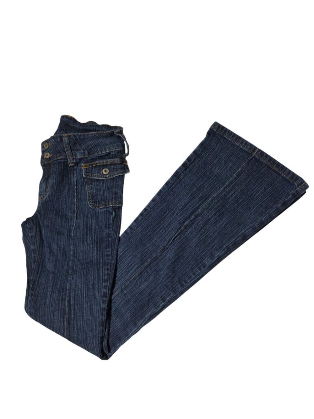 J Galt Bell Bottom Jeans Womens Size 5 Flare Low Dark Rise Wash Denim Pants
